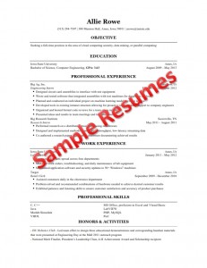 Resume format for transfer students