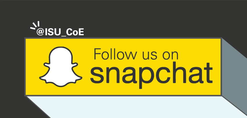 Follow us on snapchat: @ISU_CoE