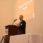 Jeff Gust, VP of Human Resources at MidAmerican, speaking at the Cheers to the Engineers banquet.