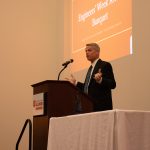 Jeff Gust, VP of Human Resources at MidAmerican, speaking at the Cheers to the Engineers banquet.