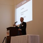 Jeff Gust, VP of Human Resources at MidAmerican, speaking at the Cheers to the Engineers banquet.