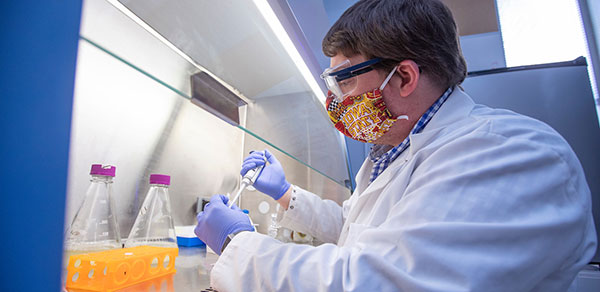 Samuel Rothstein of Skroot works inside the Carver Co-Lab.