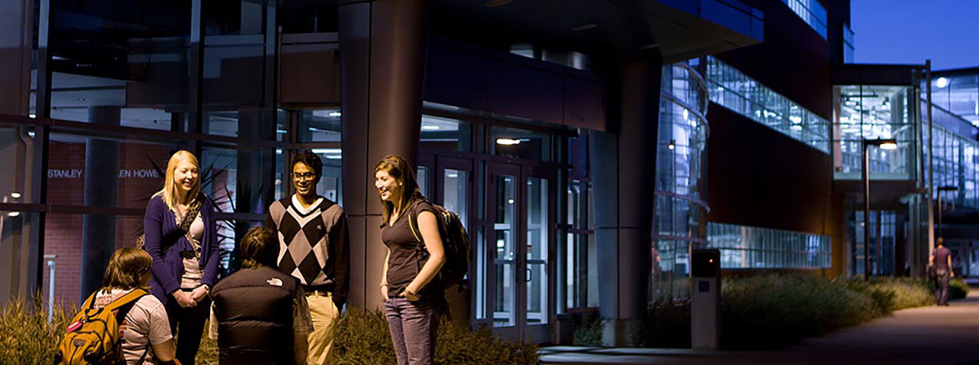 students outside