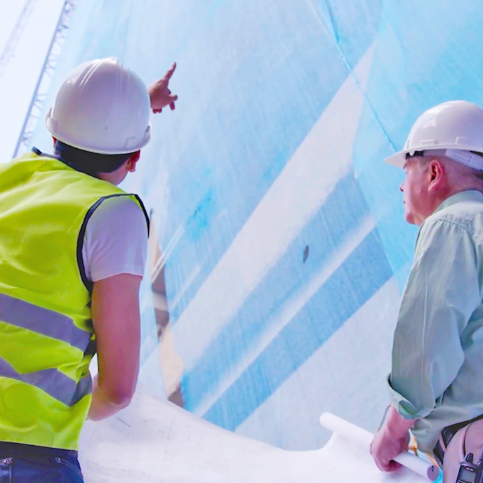 student and manager construction site interaction