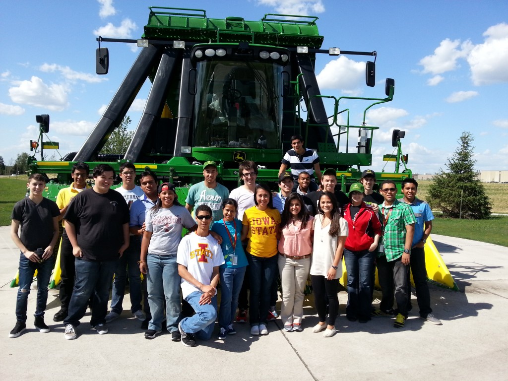 students visiting John Deere manufacturing