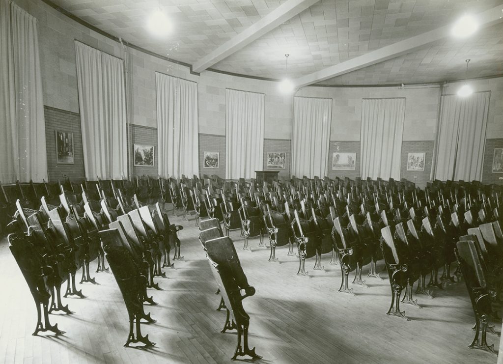 Marston Hall auditorium historical photo