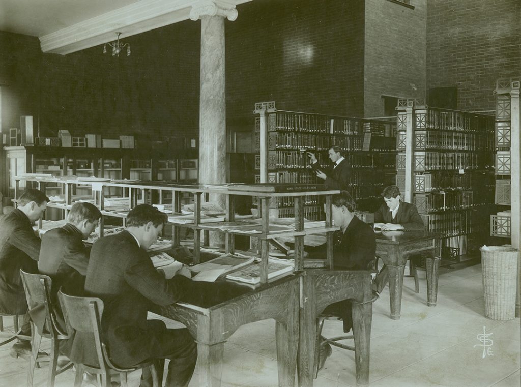 Marston Hall library historical photo