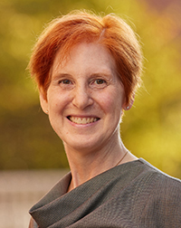 Mechanical engineering department chair Caroline Hayes smiles for the camera