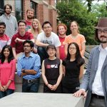 Ludovico Cademartiri (right foreground), assistant professor of materials science and engineering, and his research team use an interdisciplinary approach to tackle a wide range of challenges in materials science