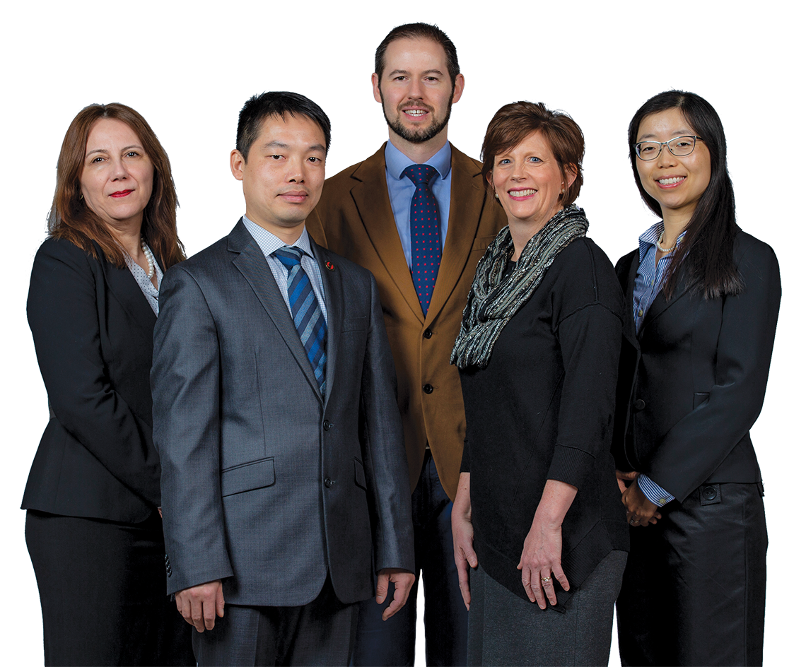 Left to right: Gül Okudan-Kremer, Shan Jiang, Nigel Reuel, Ann Gansemer-Topf and Qing li. Photo taken February 2020.