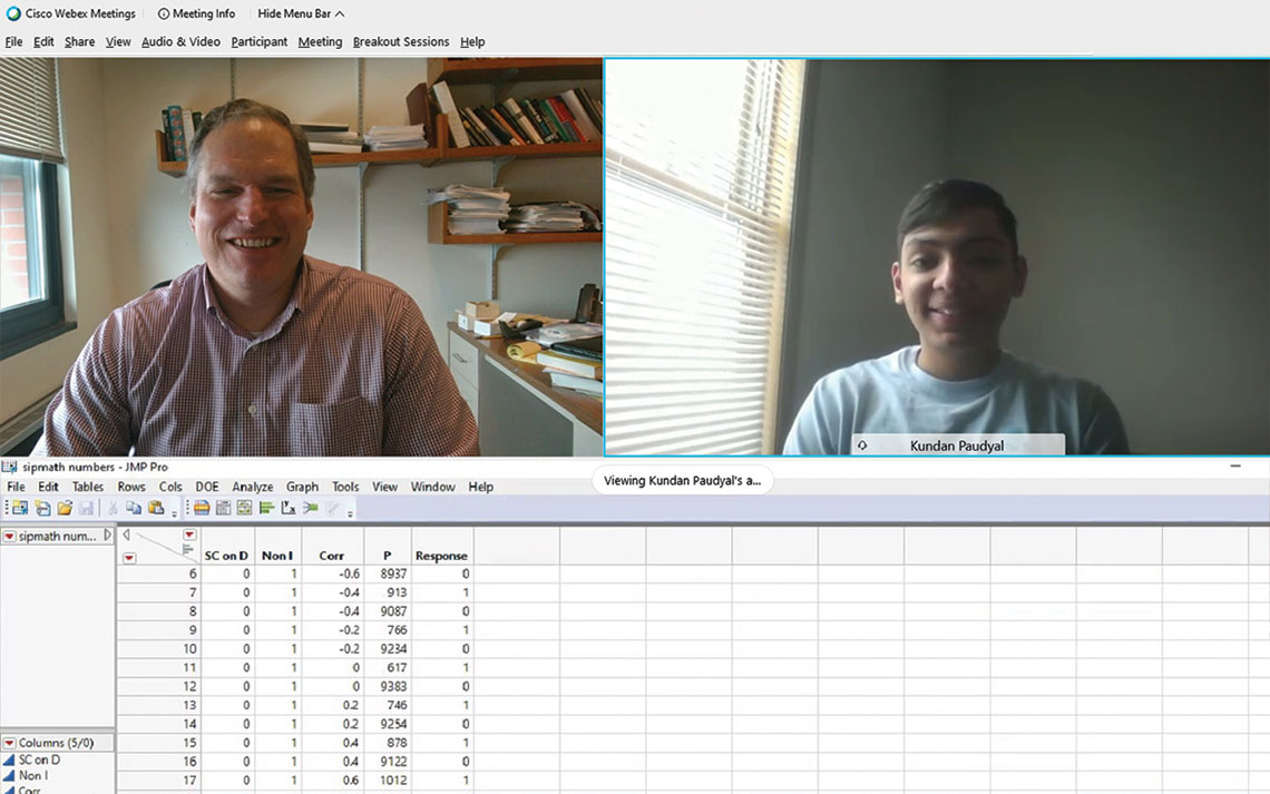 Kundan Paudyal and Cameron MacKenzie on WebEx call