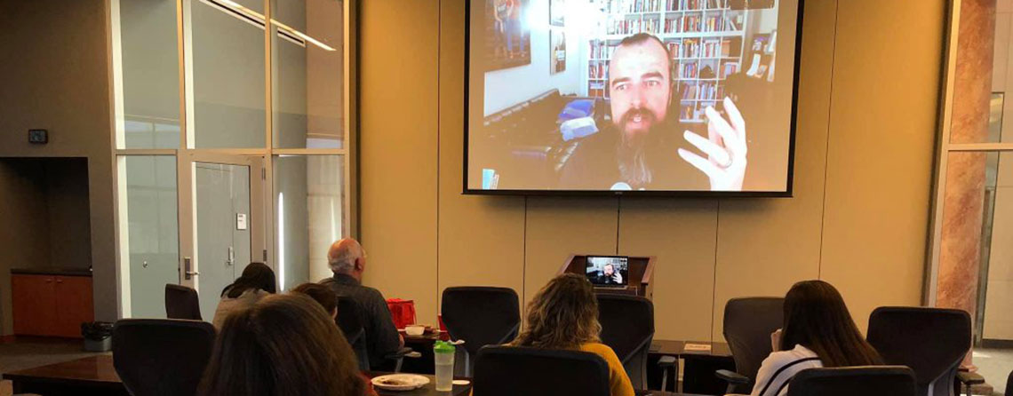 Author Scott Stratten sits in on a book club meeting to answer questions and discuss his book, UnMarketing.